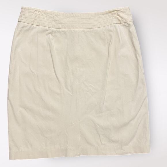 J. McLaughlin NWOT Cotton Mini Skirt Womens Size‎ 10 Cream Preppy Fall - Picture 4 of 9